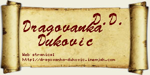 Dragovanka Duković vizit kartica